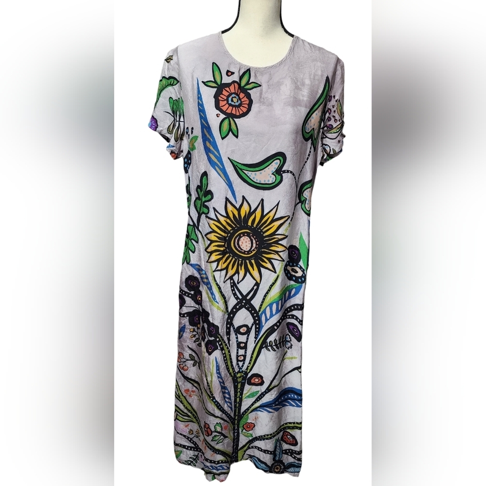 La DoubleJ Tree Of Life Swing Dress Pebbled Sable Runway Vouge Women’s Size XL - Picture 7 of 15